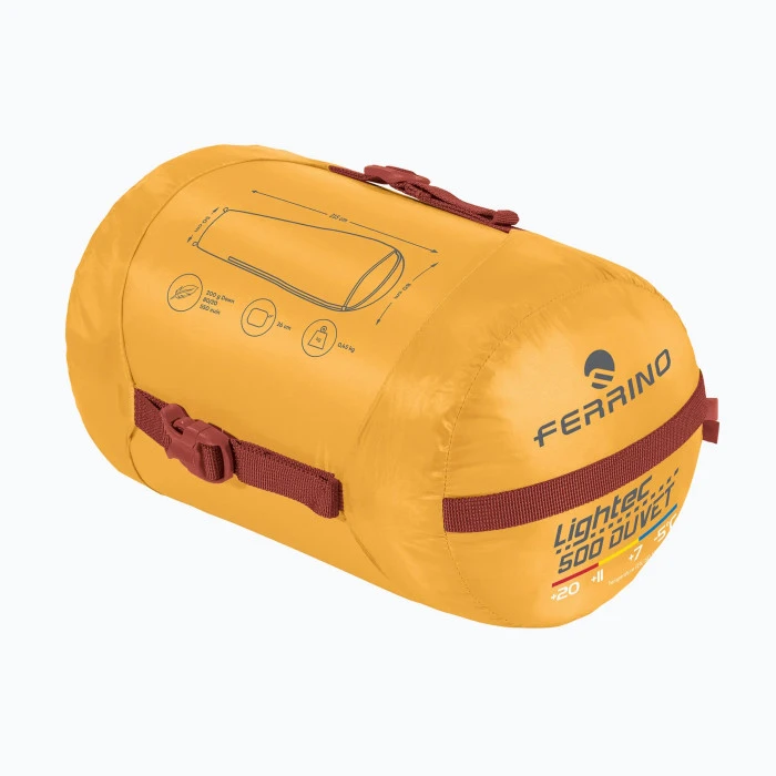 Спальный мешок Ferrino Lightec 500 Duvet RSD Down +7°C Yellow (86699NGG)