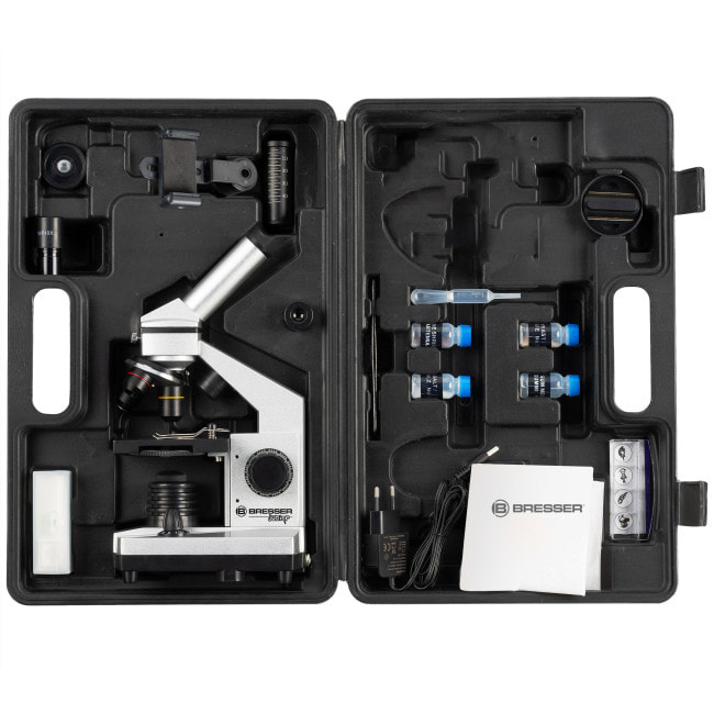 Микроскоп Bresser Junior Biolux CA 40x-1024x с адаптером для смартфона + кейс (8855002)