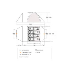 Палатка четырехместная Vango Mokala 450 Mineral Green (TETMOKALA000001)
