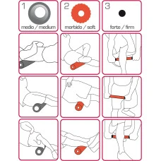 Набор массажеров Toorx Rullo 3 в 1 Nero/Arancio/Grigio (AHF-091)