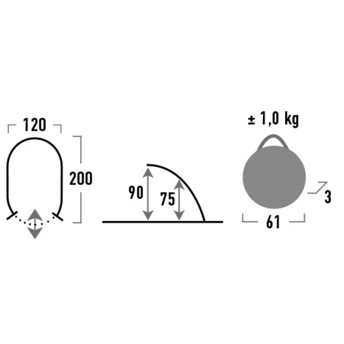 Палатка пляжная High Peak Calvia 40 Blue/Grey (10124)