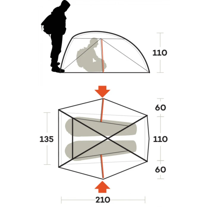 Палатка двухместная Ferrino Nemesi 2 Pro Green (91212QVVFR)