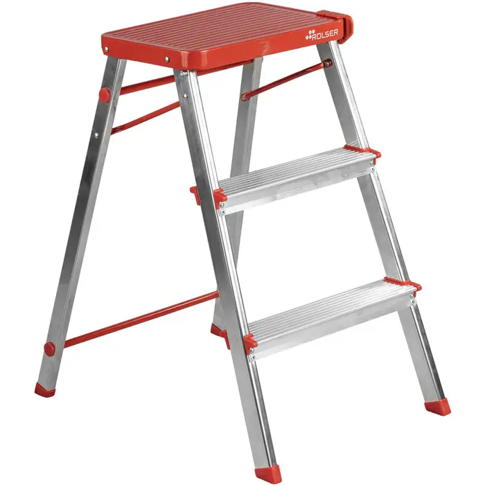 Лестница Rolser Taburete M/3 3 ступени Rojo (MET3001-1009)