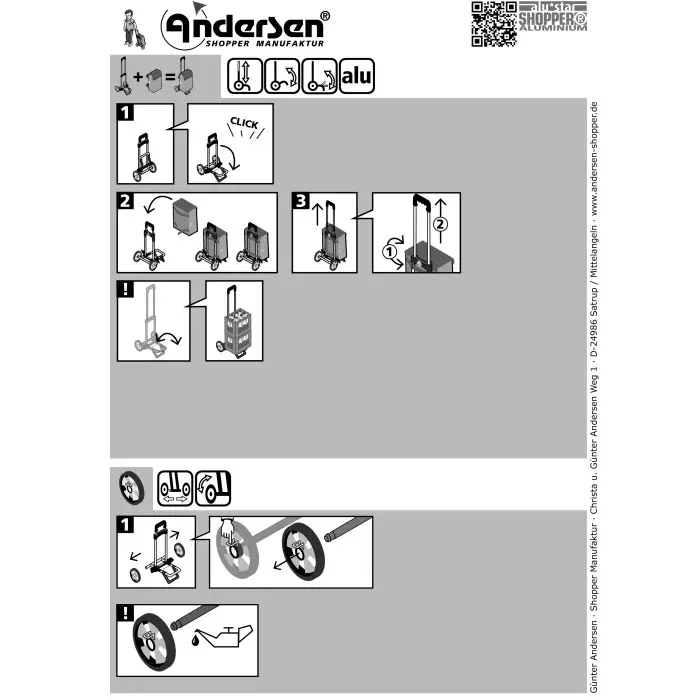 Сумка-тележка Andersen Alu Star Shopper Tamo Blue (115-166-90)