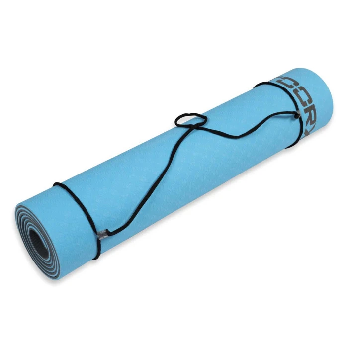 Килимок спортивний Toorx Yoga Professional TPE 183 х 60 х 0,6 см для йоги та фітнесу Burgundi/Perla (MAT-184)