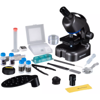 Микроскоп Bresser Junior CM-04 100x-900x Black с набором для опытов и адаптером для смартфона (14951)