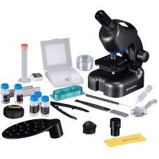 Мікроскоп Bresser Junior CM-04 100x-900x Black з набором для дослідів і адаптером для смартфона (14951)