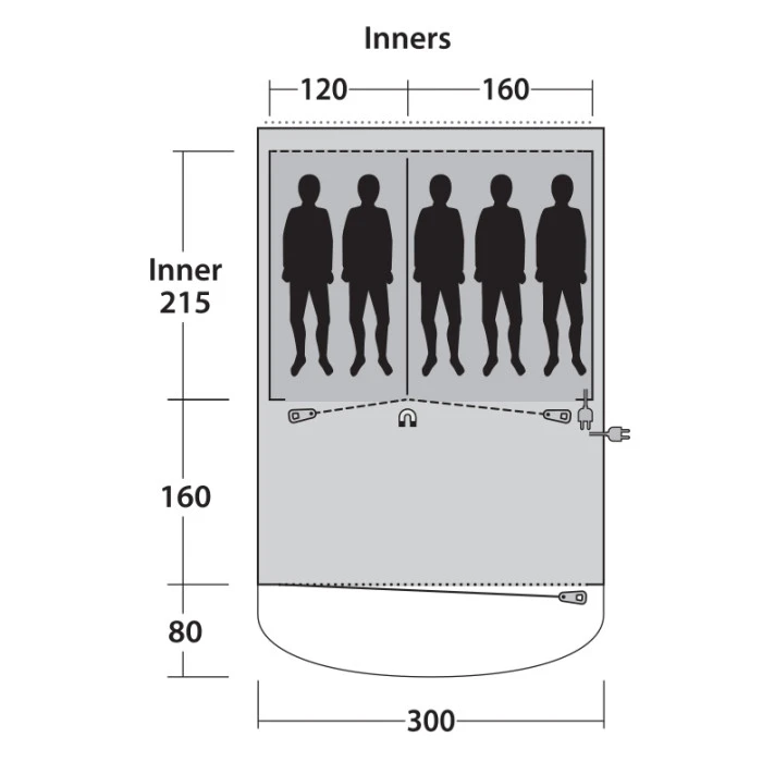 Палатка Outwell Oakwood 5 Green (111209)