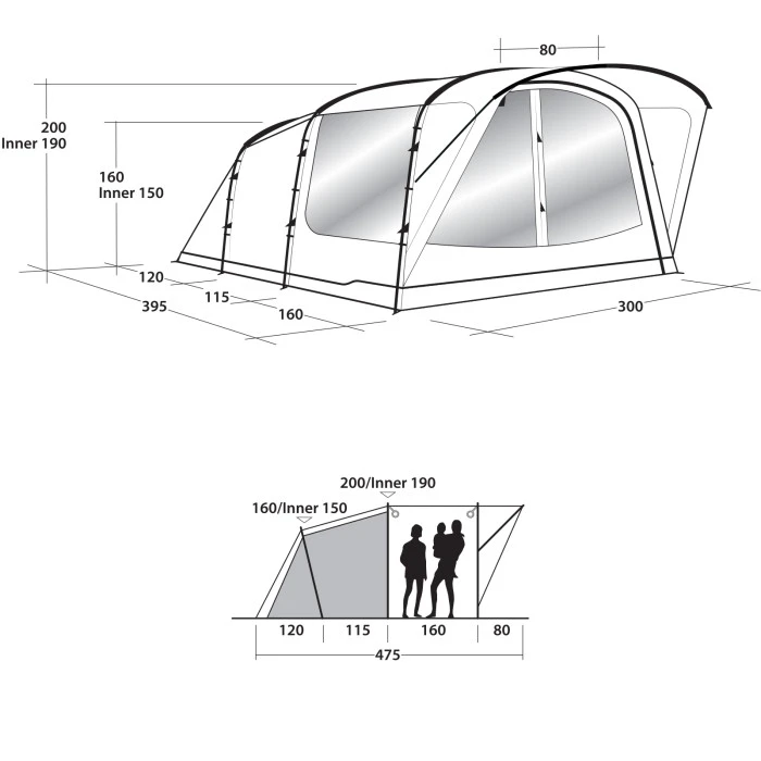 Палатка Outwell Oakwood 5 Green (111209)