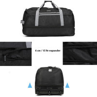 Сумка дорожная на колесах TravelZ Wheelbag Doubleloader foldable black 80(95)L (603096)