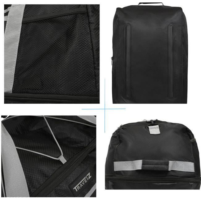 Сумка дорожная на колесах TravelZ Wheelbag Doubleloader foldable black 80(95)L (603096)