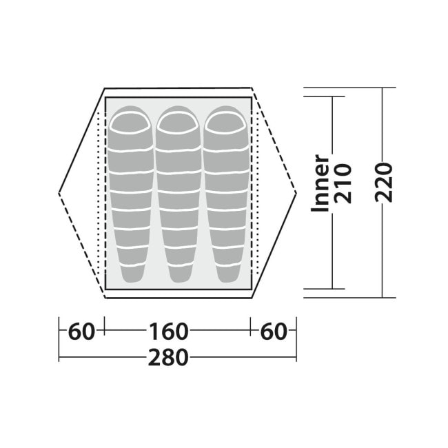 Палатка трехместная Robens Aster 3 Pro (130400)