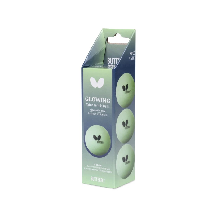 М'ячі для настільного тенісу Butterfly Glowing Balls 3 шт (7011950340)