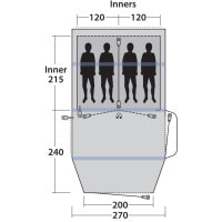 Палатка Outwell Rosedale 4PA Green (111178)