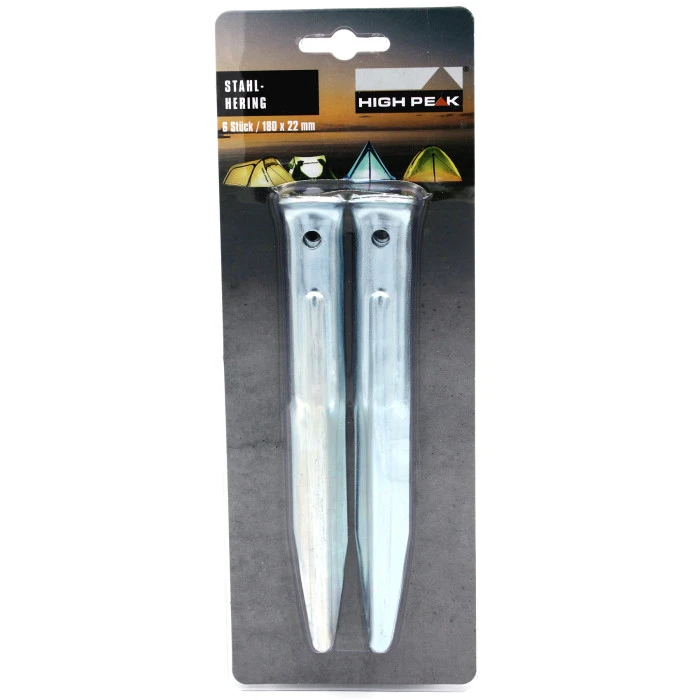 Колышки High Peak Steel V-Peg 18 см 6 шт. Silver (42205)