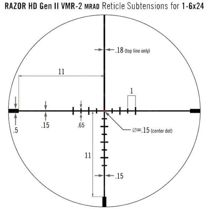 Оптический прицел Vortex Razor HD Gen II-E 1-6x24 VMR-2 (MRAD) (RZR-16009)