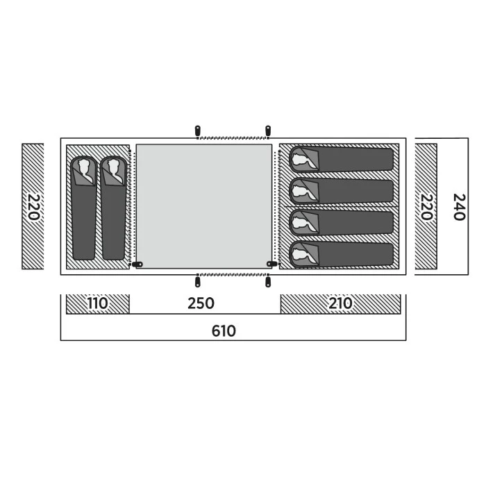 Палатка шестиместная Easy Camp Leka Twin 6 (120492)
