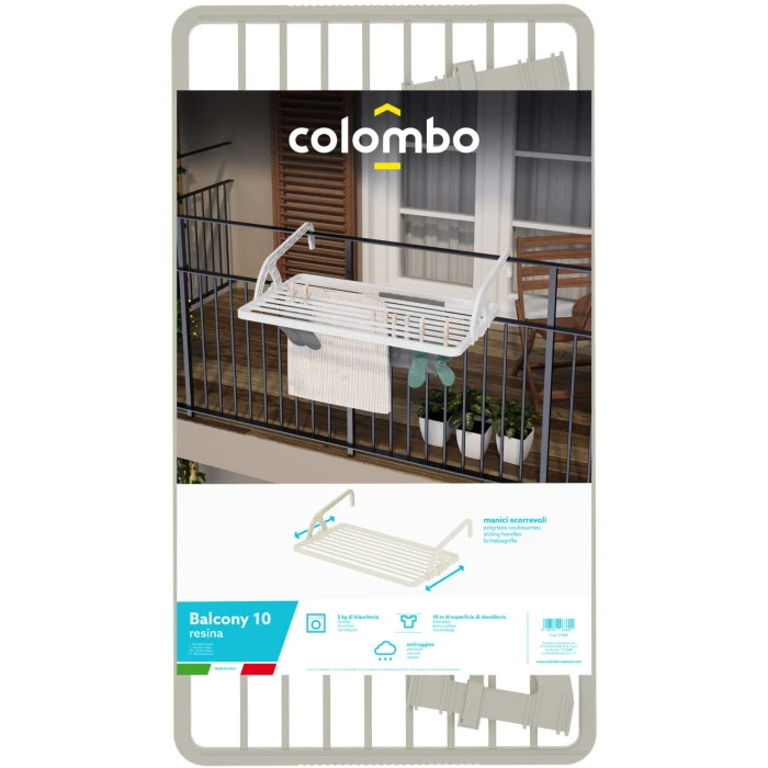 Сушилка для белья навесная Colombo Balcony 10 Resina (ST988)