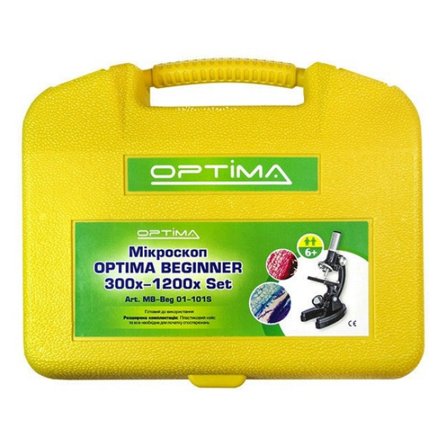 Микроскоп Optima Beginner 300x-1200x подарочный набор (MB-beg 01-101S)