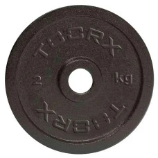 Диск чавунний для штанг і гантелей Toorx 2 кг 25 мм Чорний (DGN-2)