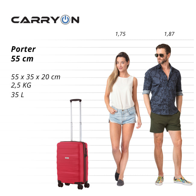 Чемодан CarryOn Porter (S) Red (502447)