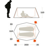 Намет двомісний Ferrino Den 2 Blue (91218QOB)