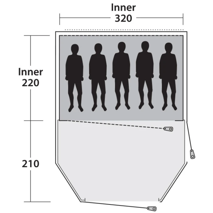 Палатка Outwell Earth 5 Blue (111052)