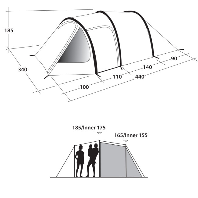 Палатка Outwell Earth 5 Blue (111052)