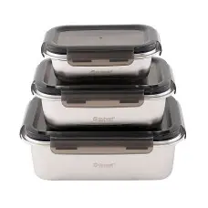 Набор пищевых контейнеров из нержавеющей стали Outwell Camper Food Box Set 3 шт (651210)