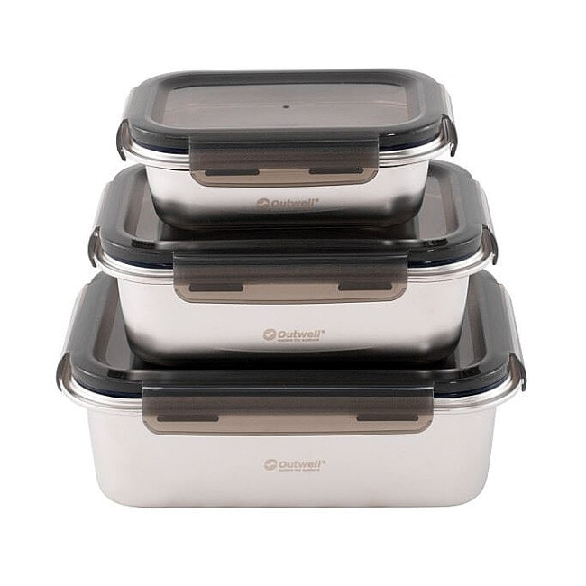 Набір харчових контейнерів із нержавіючої сталі Outwell Camper Food Box Set 3 шт (651210)