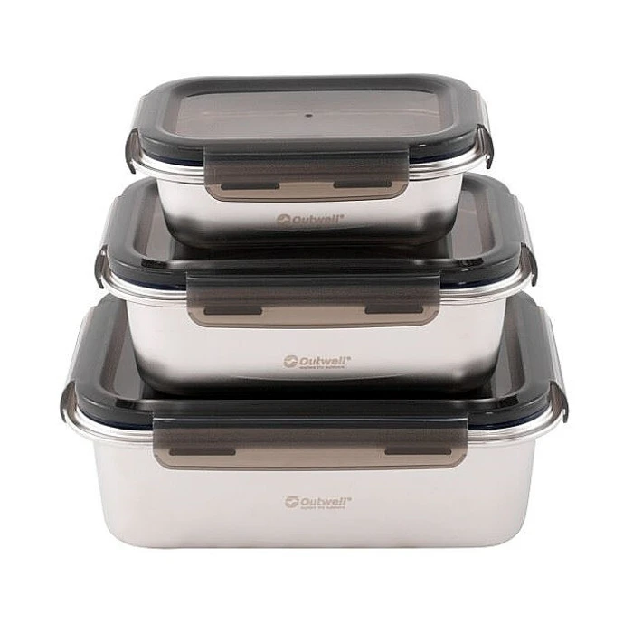 Набір харчових контейнерів із нержавіючої сталі Outwell Camper Food Box Set 3 шт (651210)