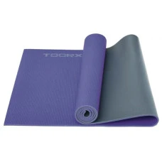 Коврик спортивный Toorx Yoga PVC 173 х 60 х 0,6 см для йоги и фитнеса Viola/Antracite (MAT-177)