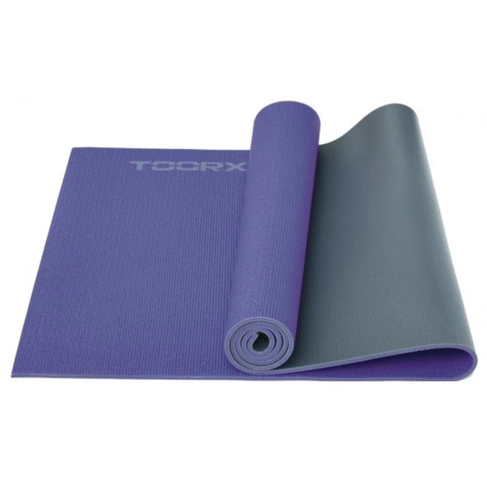 Коврик спортивный Toorx Yoga PVC 173 х 60 х 0,6 см для йоги и фитнеса Viola/Antracite (MAT-177)