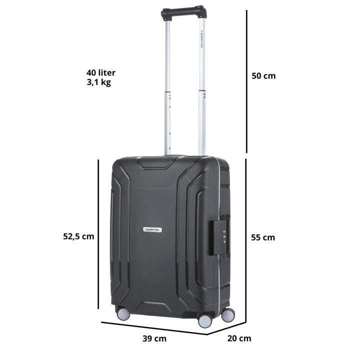 Чемодан CarryOn Steward (S) Black (502322)