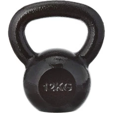 Гиря чавунна Toorx 12 кг з гумовою підставкою Black (KGV-12)