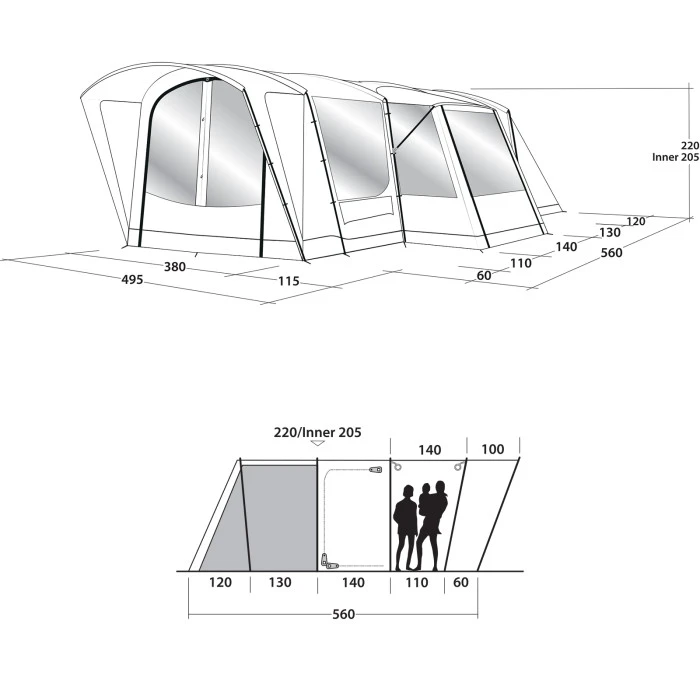 Палатка Outwell Montana 6PE Blue (111206)