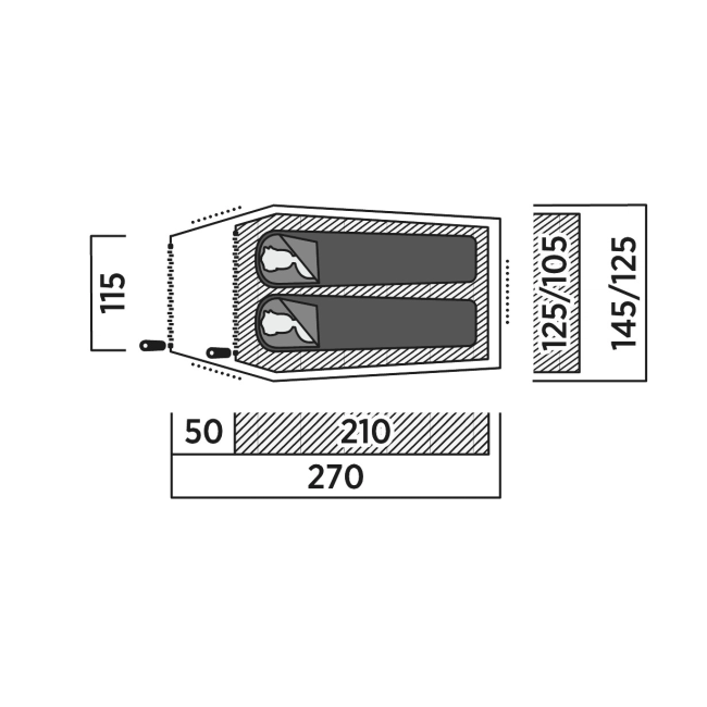 Палатка двухместная Easy Camp Reindal 2 (120471)