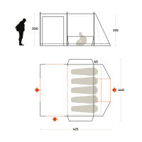 Палатка пятиместная Ferrino Join 5 Sand (92015QSS)