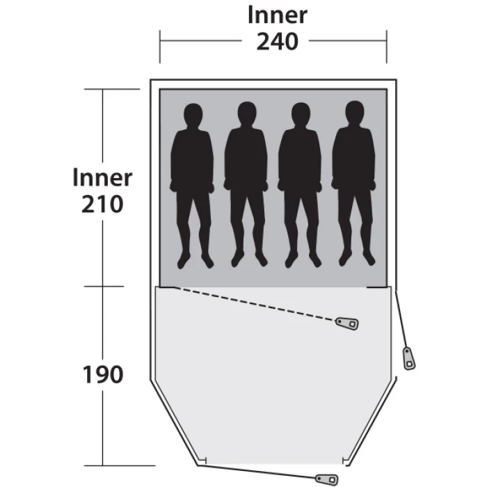 Палатка Outwell Earth 4 Blue (111051)