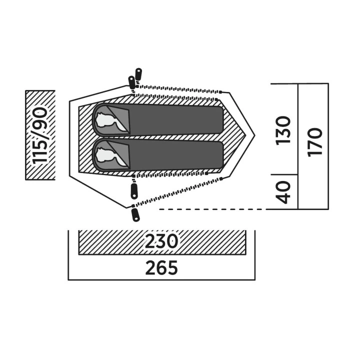 Намет двомісний Easy Camp Sarek 2 (120468)