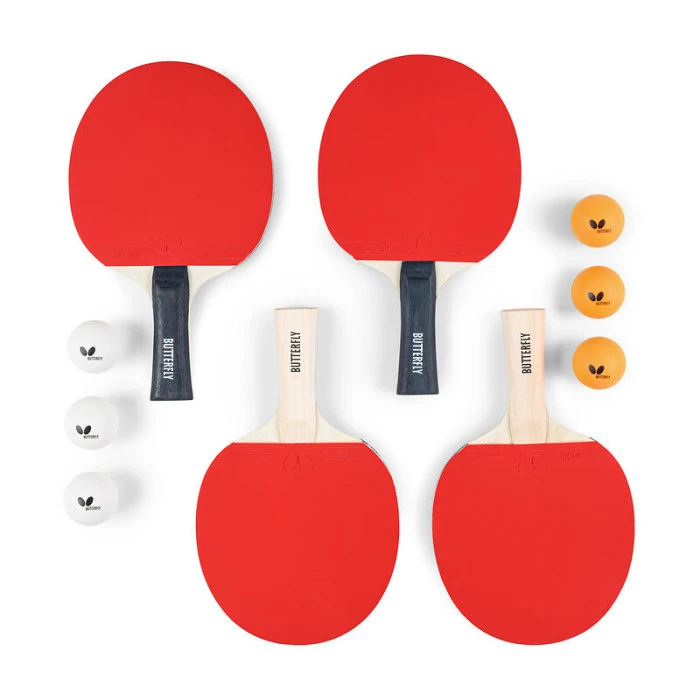 Набор для настольного тенниса Butterfly Racket Set Easy 4 Bats 6 Balls (6257643202)