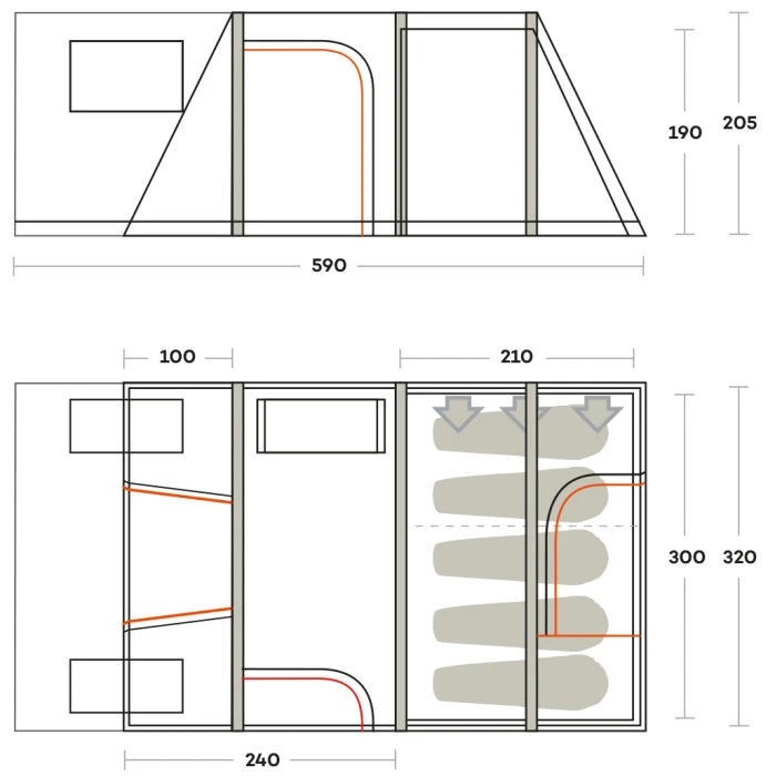Намет пʼятимісний Ferrino Altair 5 White/Grey (92169IWW)