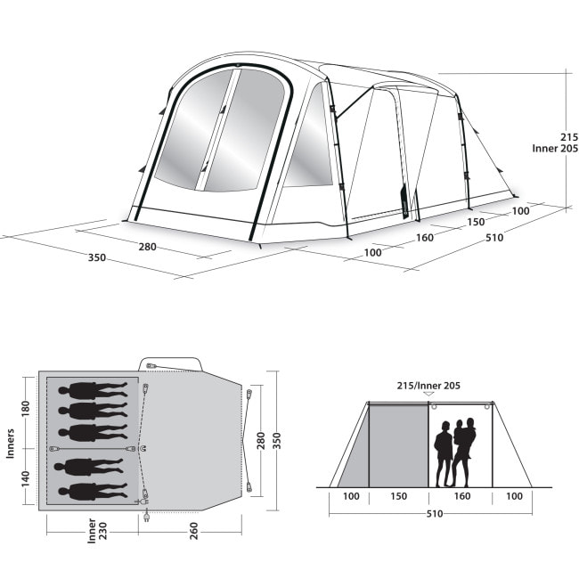 Палатка Outwell Nevada 5P Navy Night (111203)