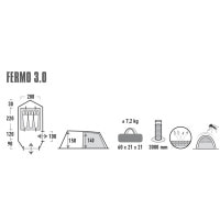 Палатка High Peak Fermo 3.0 Nimbus Grey (10253)