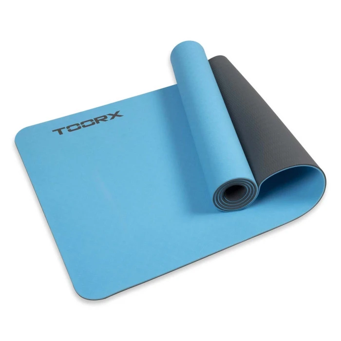 Коврик спортивный Toorx Yoga Professional TPE 183 х 60 х 0,6 см для йоги и фитнеса Azzurro/Antracite (MAT-183)