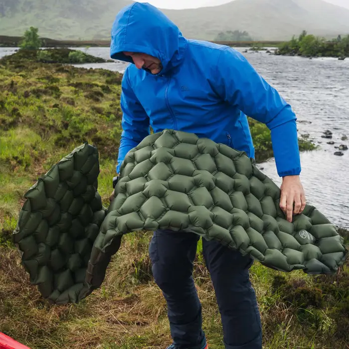 Надувной коврик Highlander Nap-Pak Inflatable Sleeping Mat 5 cm Olive (AIR071)