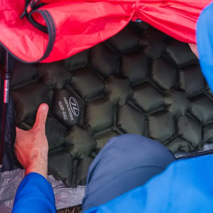 Надувной коврик Highlander Nap-Pak Inflatable Sleeping Mat 5 cm Olive (AIR071)