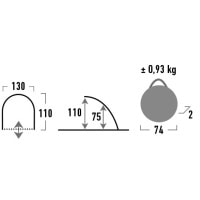 Палатка пляжная High Peak Palma 40 Blue/Grey (10126) (Special Offer)