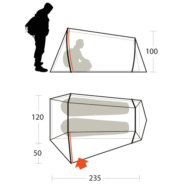 Палатка двухместная Ferrino Lightent 2 Pro Olive Green (92171LOOFR)
