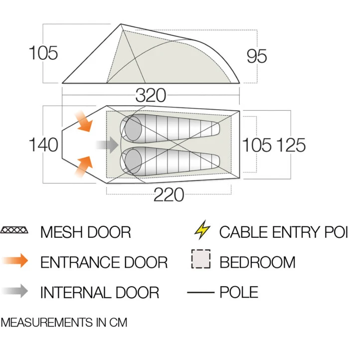 Палатка Vango Helvellyn 200 Pamir Green (TENHELVELP32151)